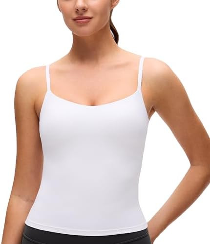 CRZ YOGA Softness Mold Butterluxe Adjustable Strap Tank Top for Women - Crop Camisole Workout Shi... | Amazon (US)
