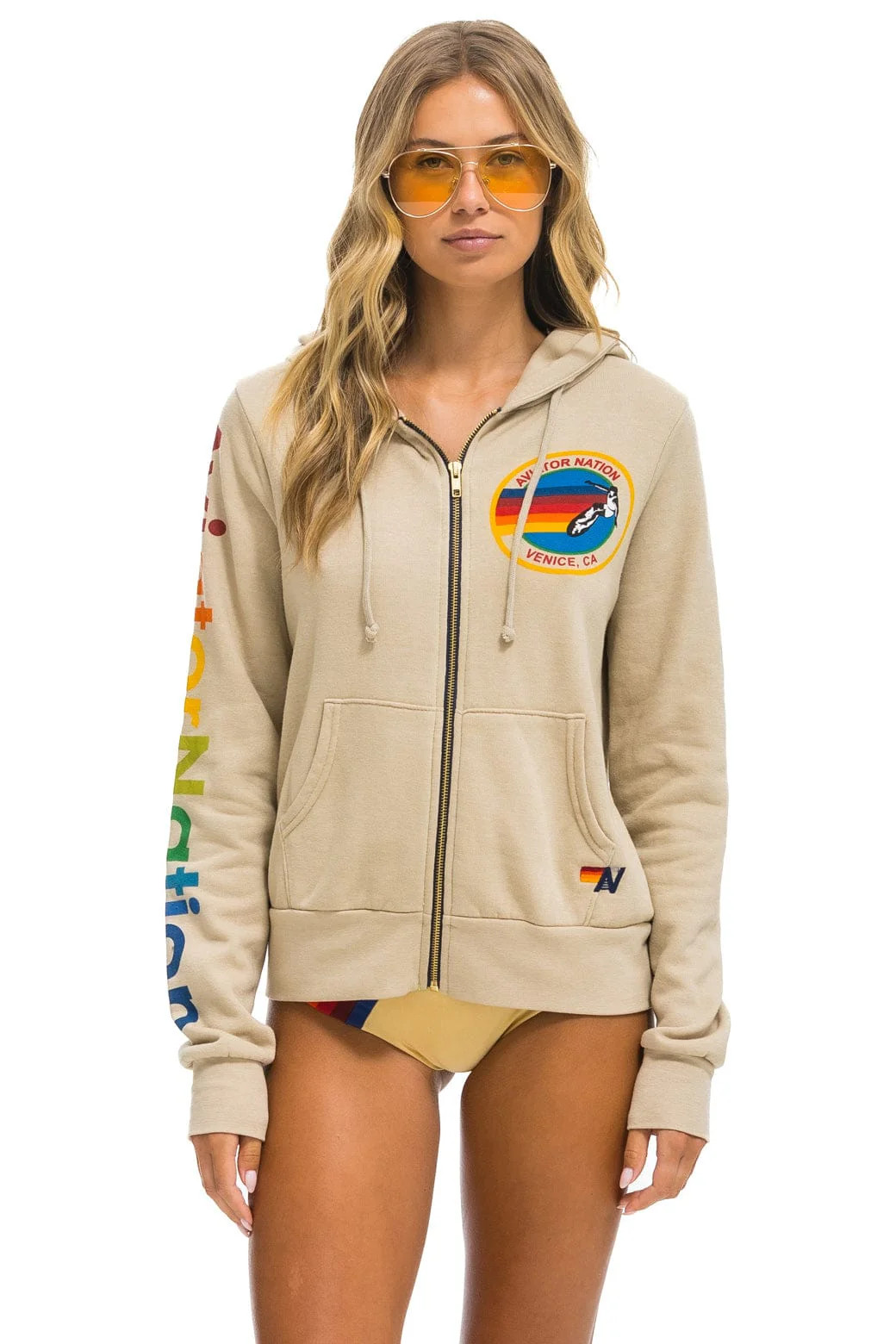 AVIATOR NATION HOODIE - SAND | Aviator Nation