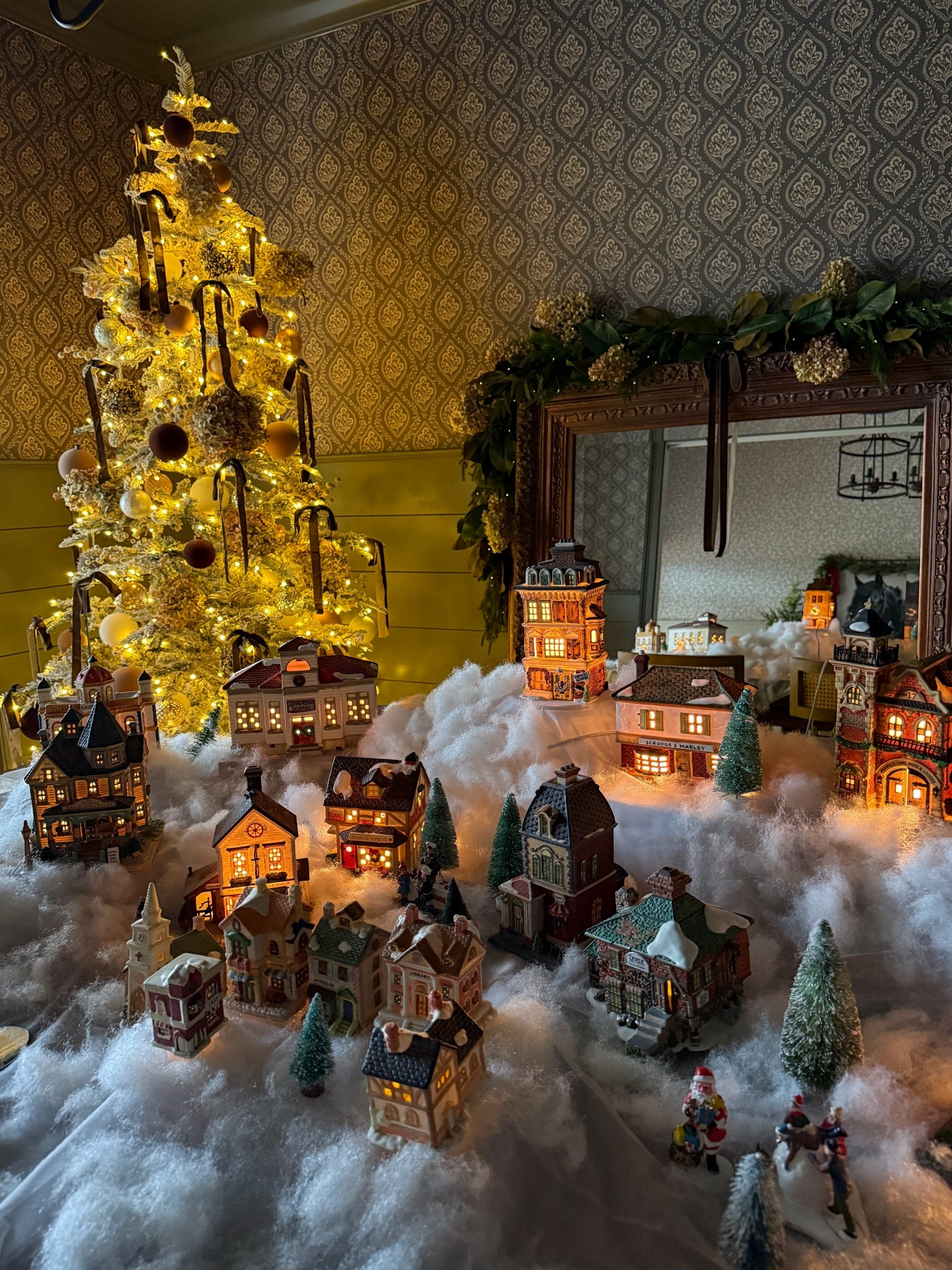 King of Christmas tree and Christmas village  

#LTKHoliday #LTKHome #LTKSeasonal