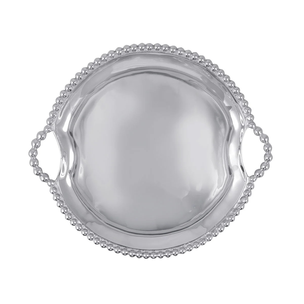 Pearled Round Handle Tray | Mariposa