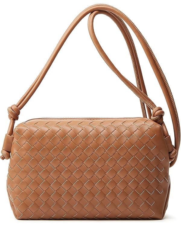 Woven Crossbody Bags for Women: Vegan Leather Purse - Handwoven Small Handbag- Trendy Shoulder Ba... | Amazon (US)