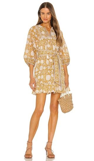 Magdalena Mini Dress in Honey Mix Print | Revolve Clothing (Global)