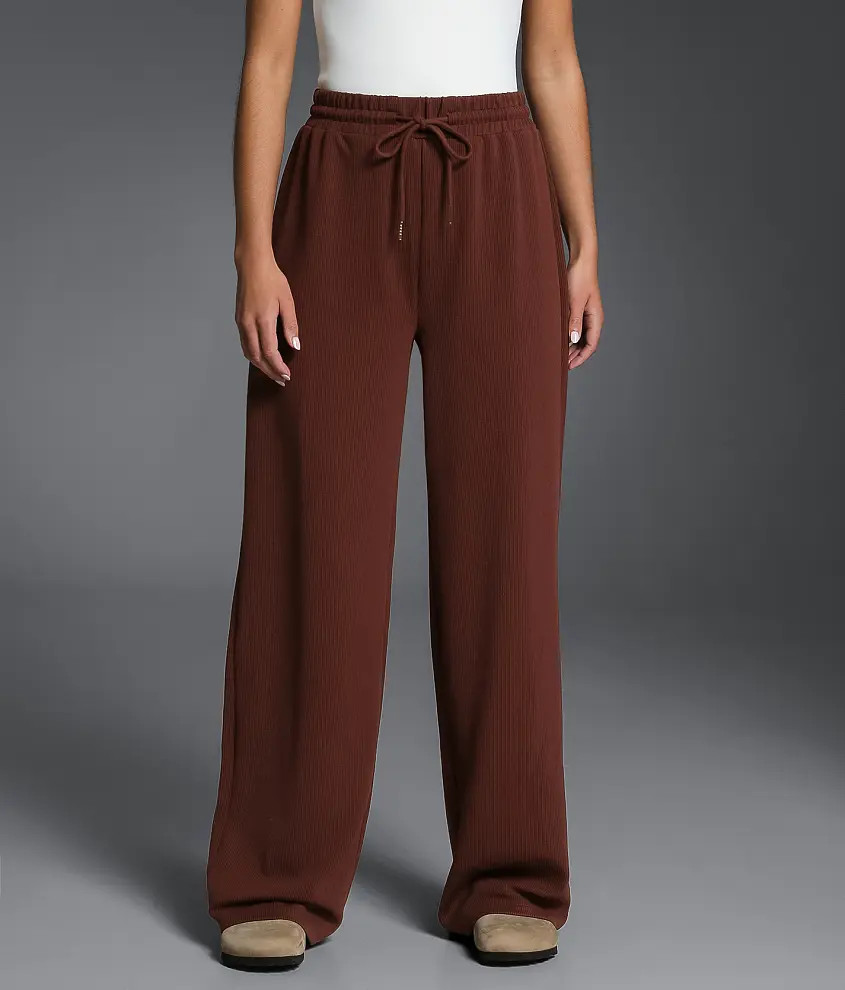 Ribbed Wide Leg Pant | Buckle