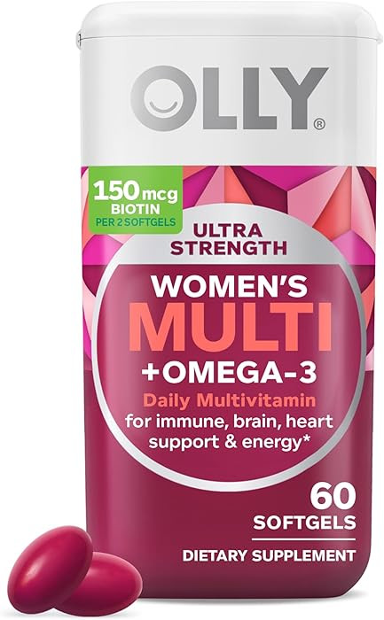 OLLY Ultra Women's Multi Softgels, Overall Health and Immune Support, Omega-3s, Iron, Vitamins A,... | Amazon (US)