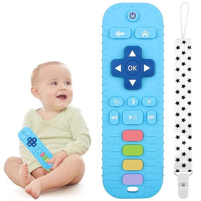 Chuya Remote Teethers Silicone Baby Teething Toys, TV Remote Teether for 0-6-12-18 Months Babies ... | Amazon (US)