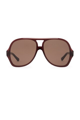 Chloe Aviator Sunglasses in Havana from Revolve.com | Revolve Clothing (Global)