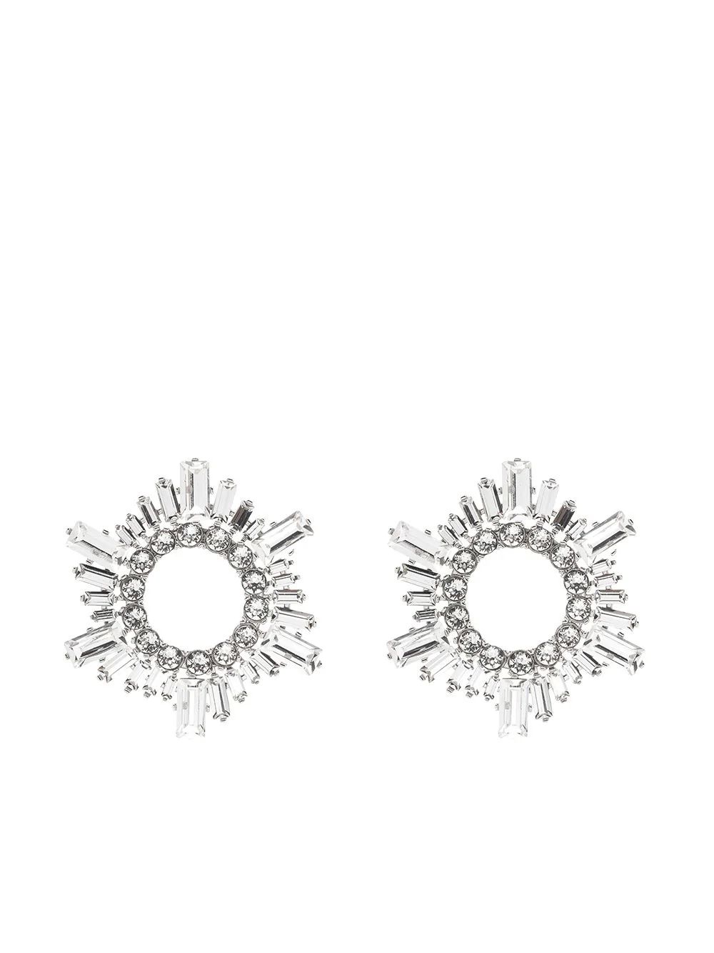 Amina Muaddi Begum Crystal Earrings - Farfetch | Farfetch Global