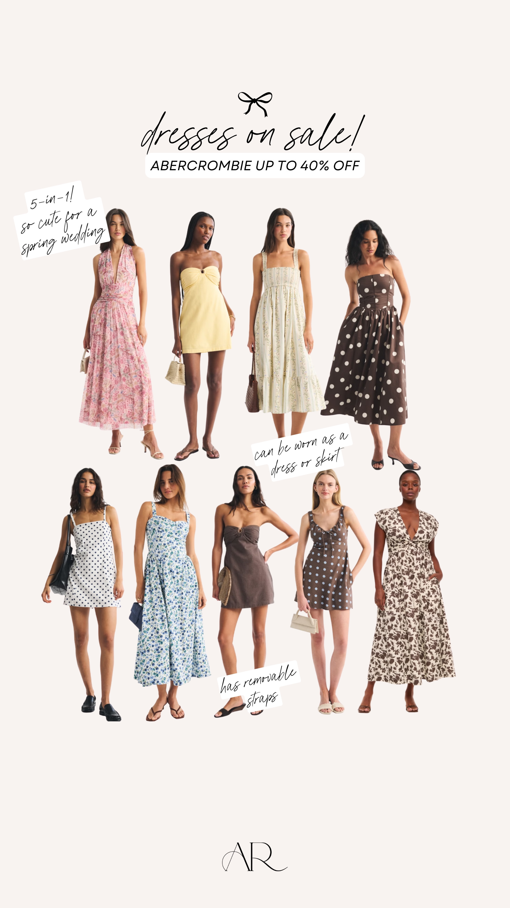 Abercrombie is having a 20-40% off sale with so many spring dresses included!

spring wedding guest dresses, spring vacation dresses, spring dresses, abercrombie sale  

 #LTKootd #LTKSaleAlert #LTKWedding