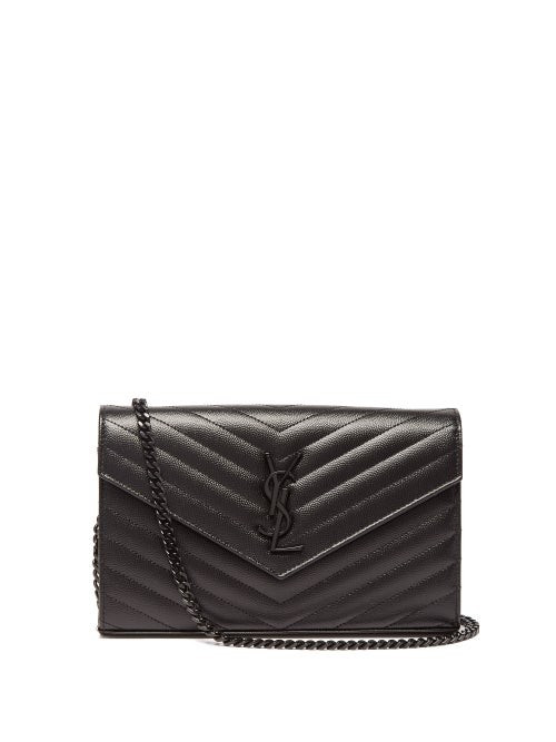 Saint Laurent - Ysl-monogram Quilted-leather Cross-body Bag - Womens - Black | Matches (US)