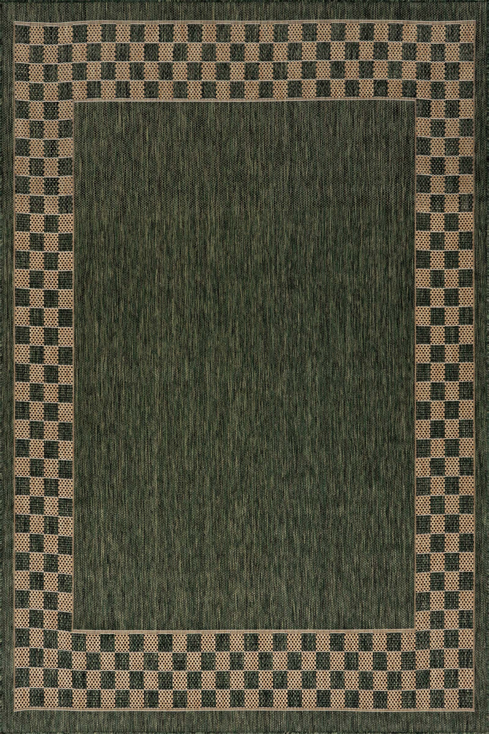 Color: GreenZyrah Modern Checkered Indoor/Outdoor Rug | Green Green swatchZyrah Modern Checkered ... | Rugs USA