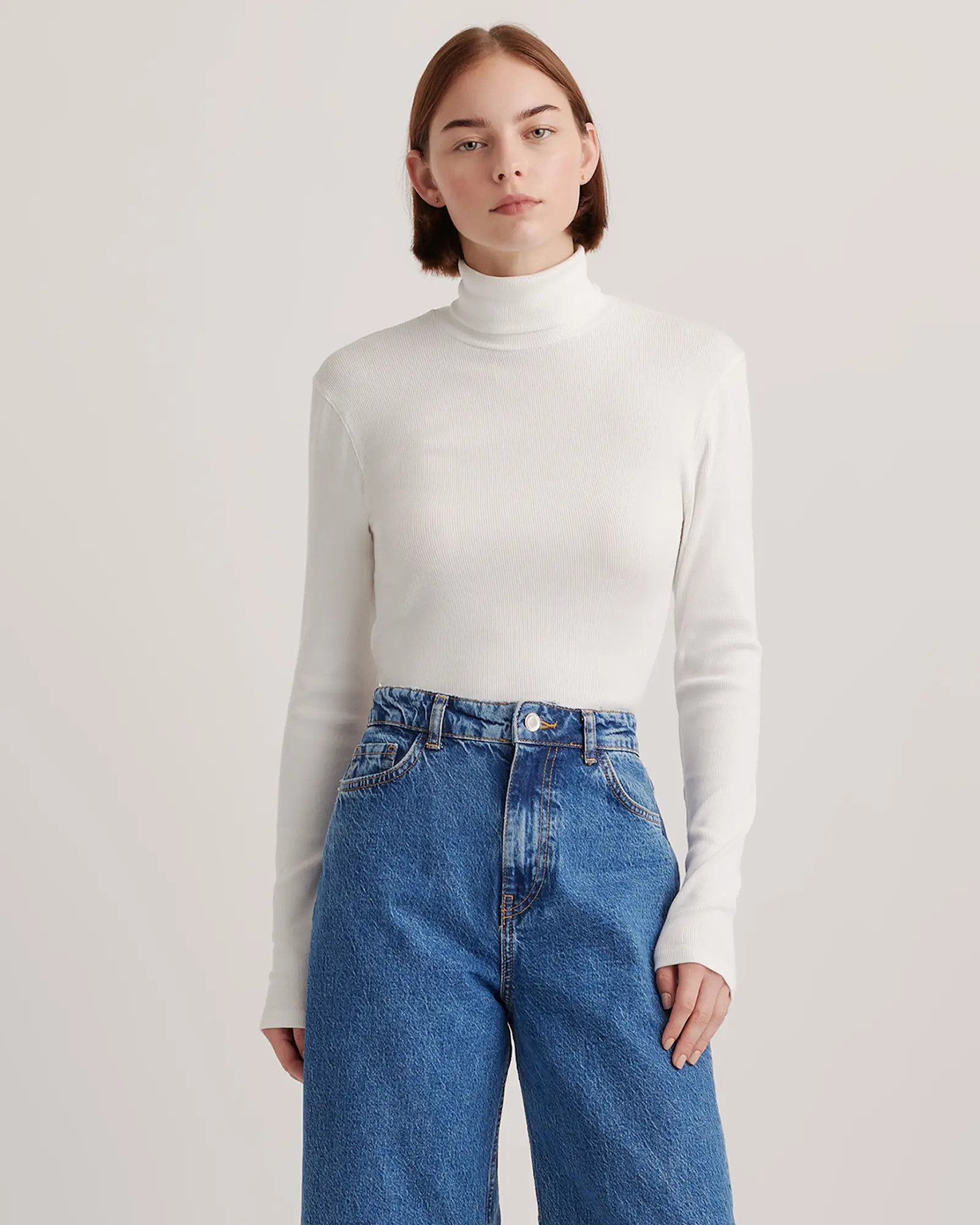 Organic Cotton Micro-Rib Turtleneck | Quince