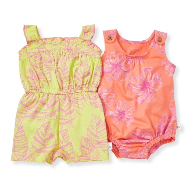 Jungle Organic Cotton Romper Set 2 Pack | Burts Bees Baby