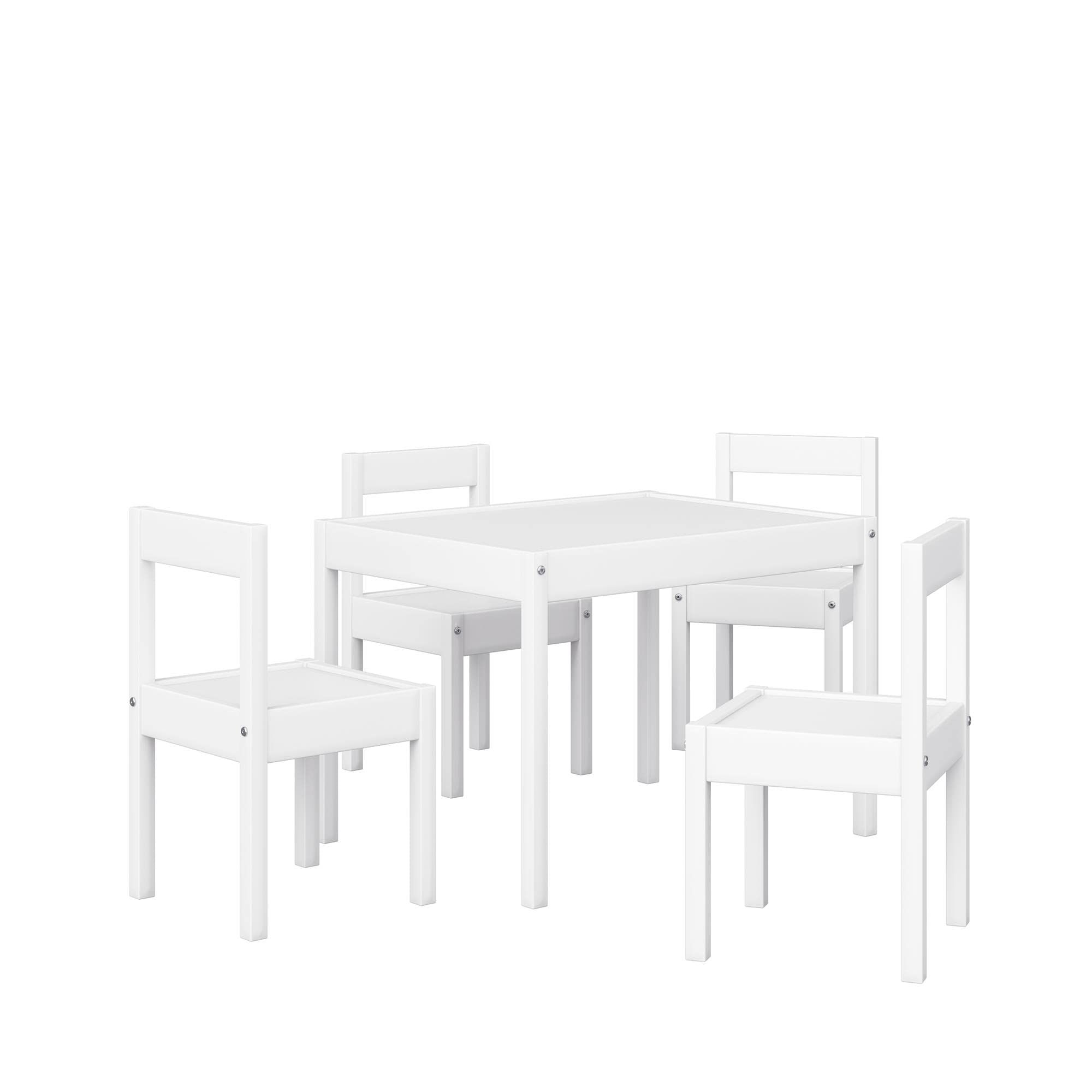 Baby Relax Hunter 5-Piece Kiddy Table & Chair Kids Set, White | Amazon (US)