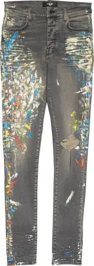 Paint Splatter Stretch Denim Jeans | Nordstrom
