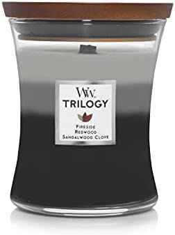 Amazon.com: WoodWick Warm Woods Medium Hourglass Trilogy Candle, 9.7 oz. : Home & Kitchen | Amazon (US)