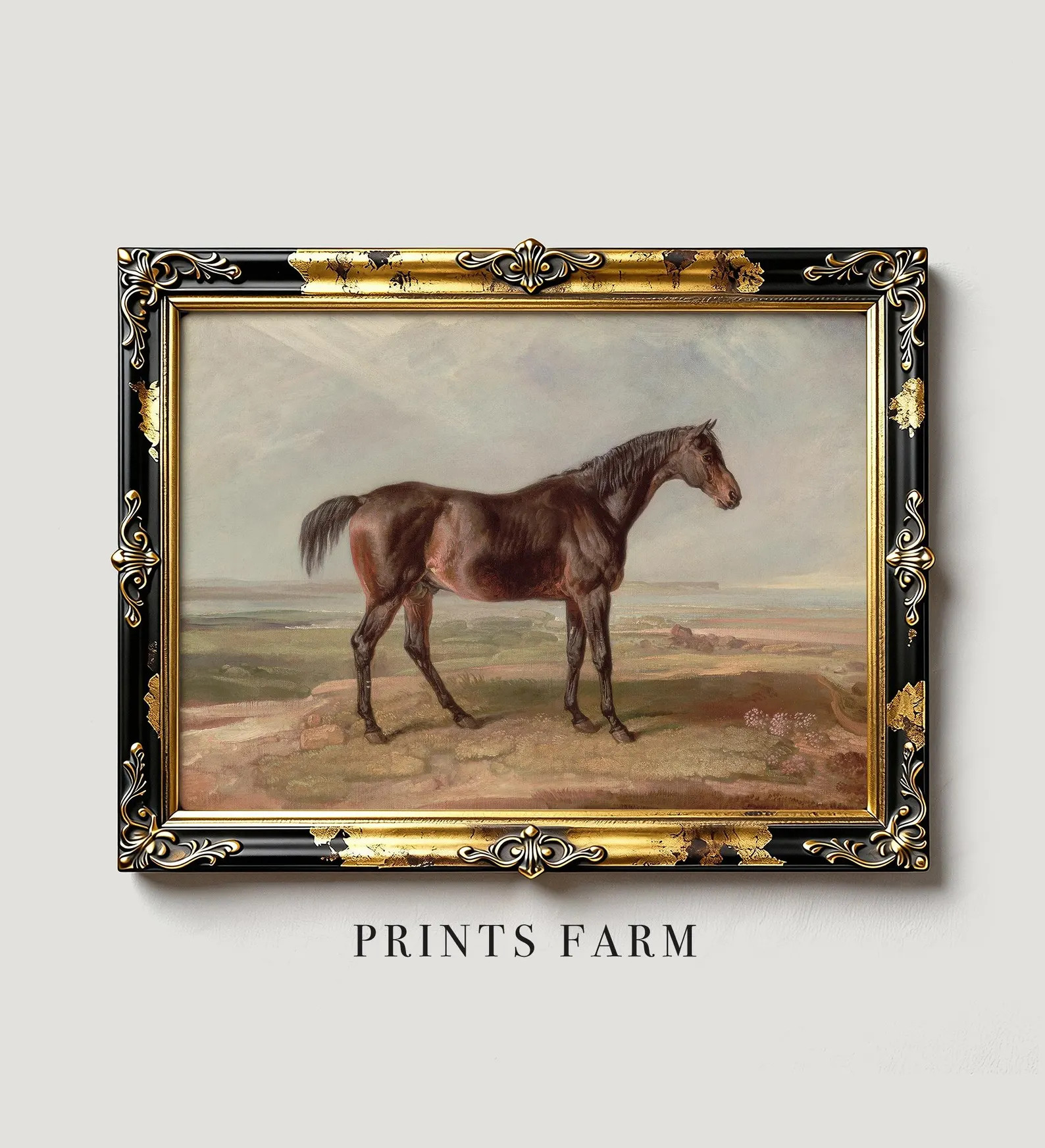 Vintage Equine Painting, Equestrian Print, Horse Lover Gift / P108 - Etsy | Etsy (US)