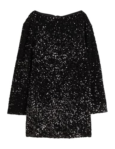 Lentta Women's Sequined Dress Petersham Ribbon Long Sleeve Party Night Out Club Festival Dresses | Amazon (US)
