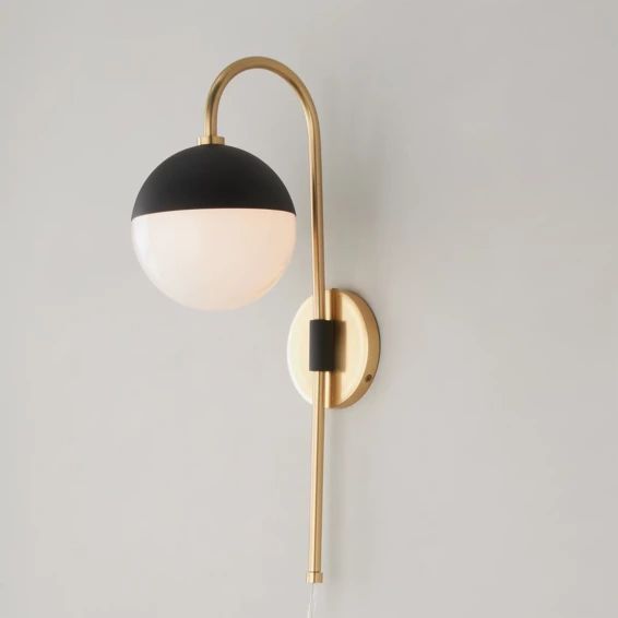 Mid-Century Globe Adjustable Arm Wall Sconce | Shades of Light