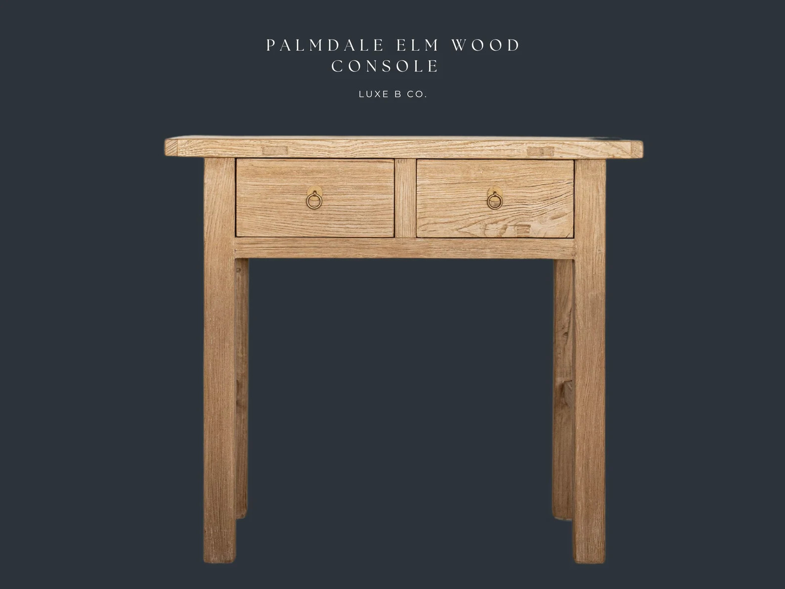 Palmdale Elm Wood 2 Drawer Console Table - Etsy | Etsy (US)