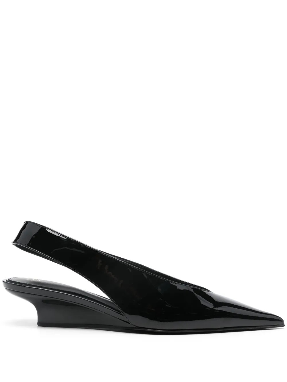 TOTEME 35mm The Wedge-Heel Slingback Pumps | Black | FARFETCH | Farfetch Global