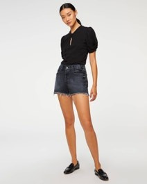 Monroe Cut-Off Short in Eclipse Black | 7 For All Mankind