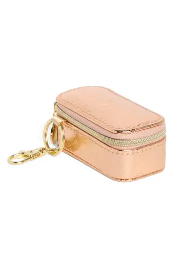 Nordstrom Mini Travel Jewelry Case Key Chain in Rose Gold at Nordstrom Rack | Nordstrom Rack