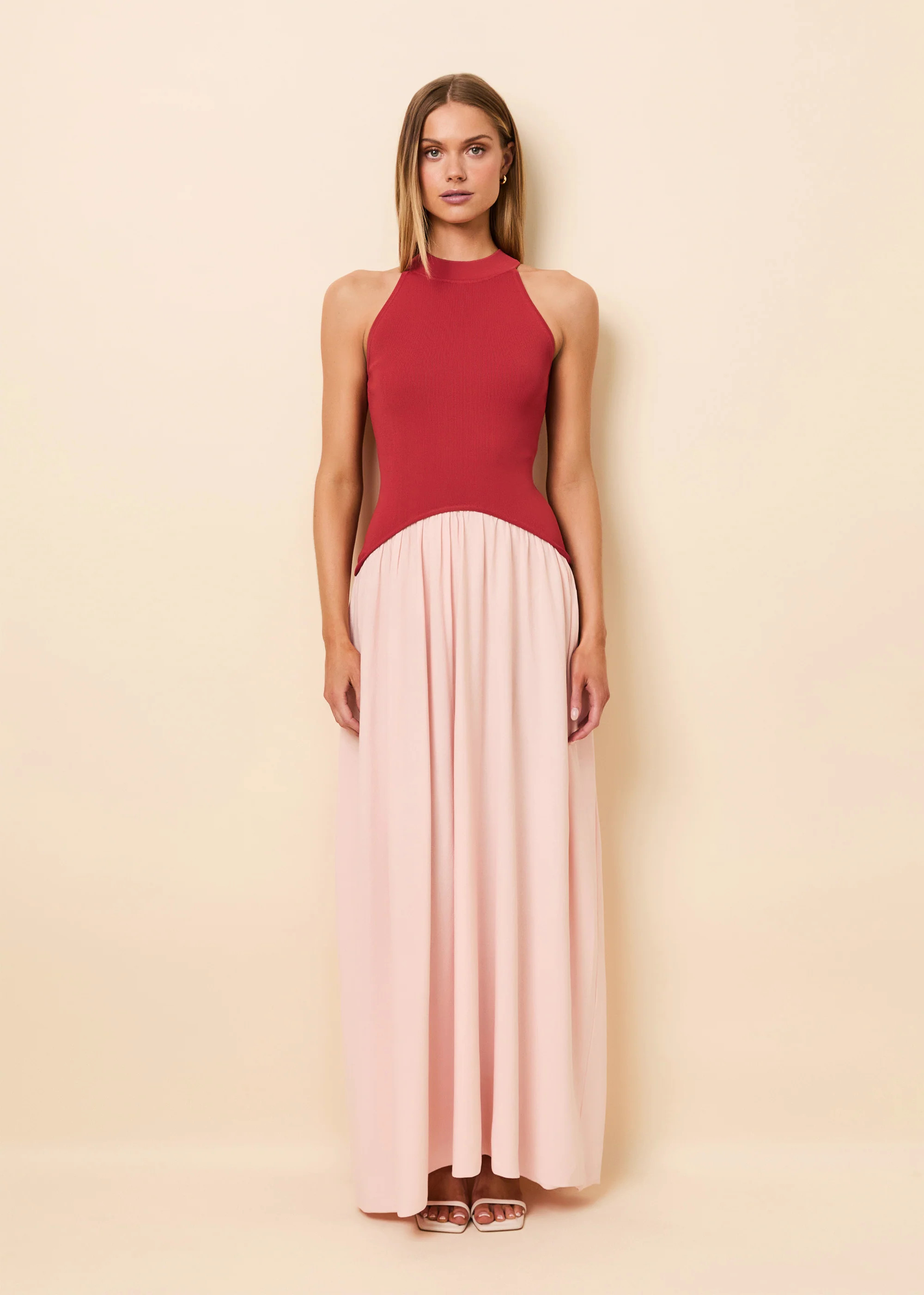 Isola Dress Rooftop Red / Sandbar | Solid & Striped