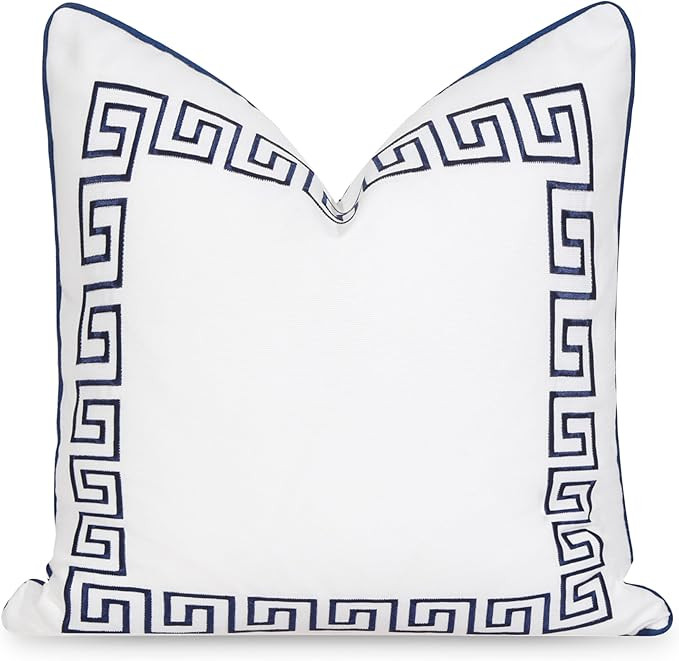 Hofdeco Premium Coastal Patio Indoor Outdoor Throw Pillow Cover Only, 20"x20" Water Repellent for... | Amazon (US)