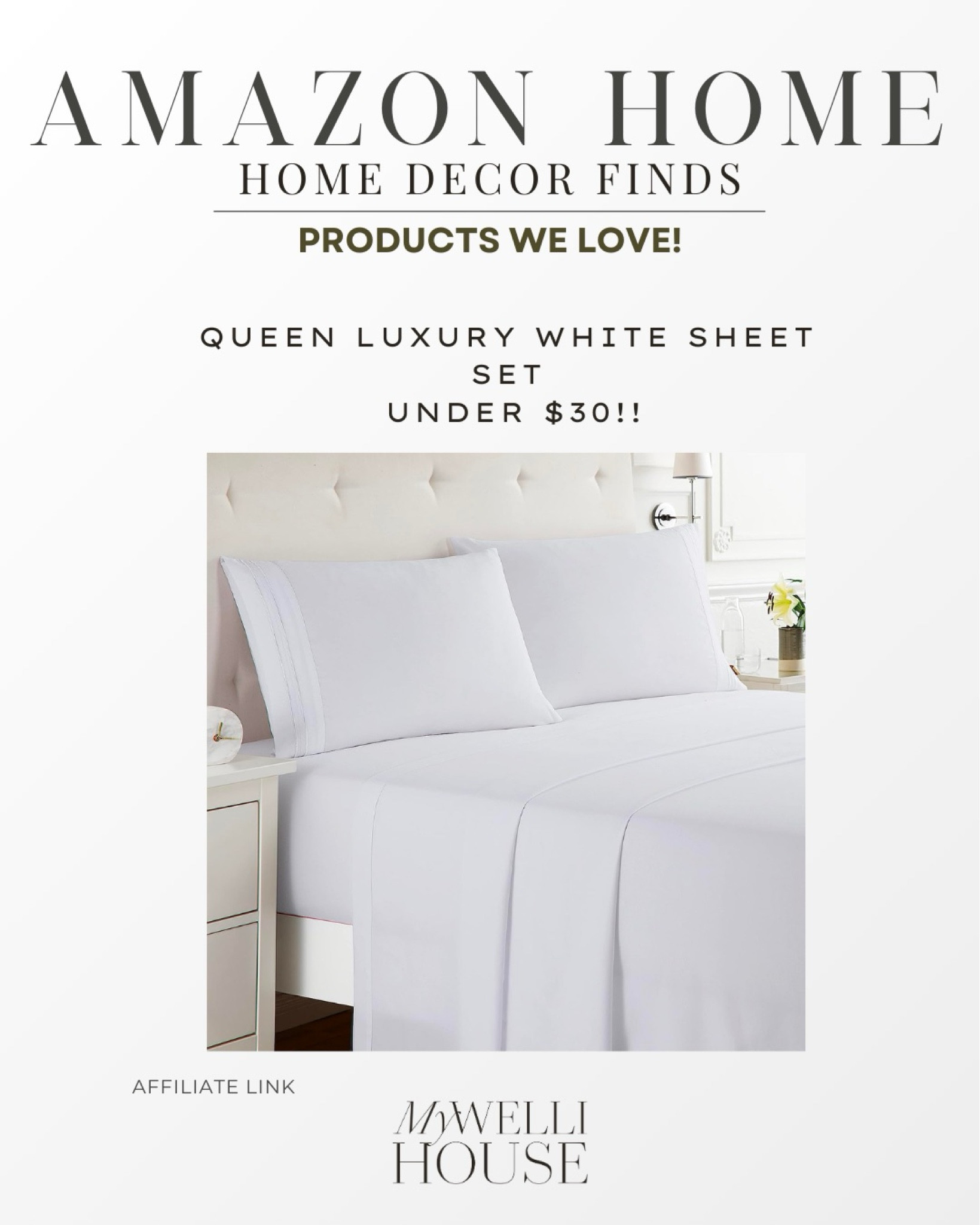 Danjor Linens White Queen Size Bed … curated on LTK