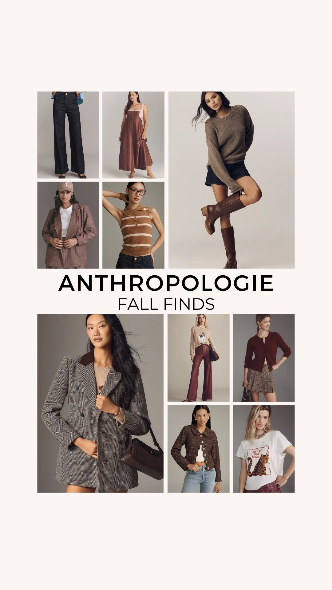 Anthropologie fall finds

Anthro autumn picks , new arrivals , work outfit , wool blazer , jacket , office look , leather boots , fall boots , fall sweater , brown jacket , cat lover , cardigan , maroon , burgundy , dark wash jeans , dark denim , brown dress , sweater tank , autumnal outfit , leather pants , colettes , maeve colette pants

#LTKautumn #LTKSeasonal #LTKWorkwear