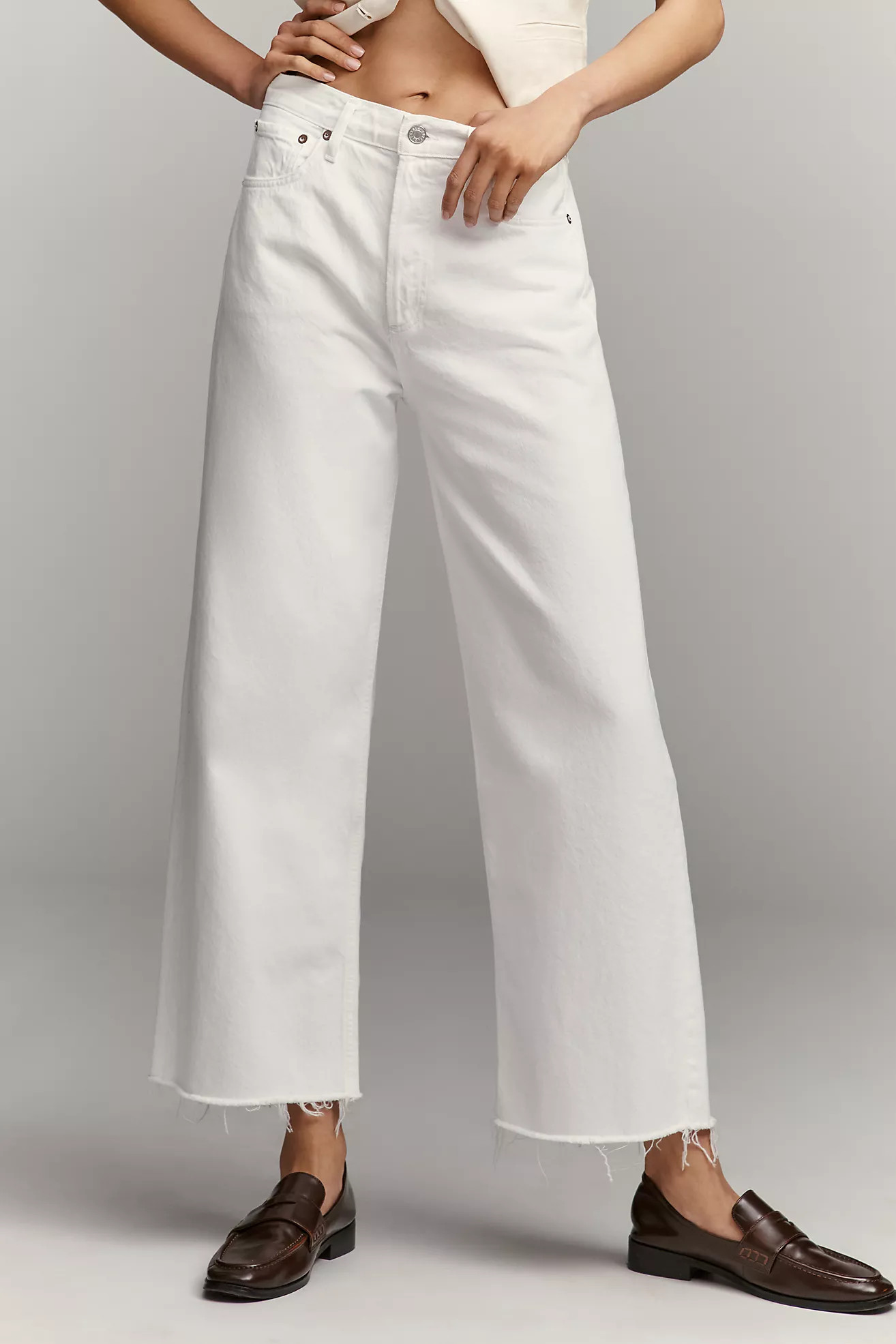 AGOLDE Ren High-Rise Crop Wide-Leg Jeans | Anthropologie (US)