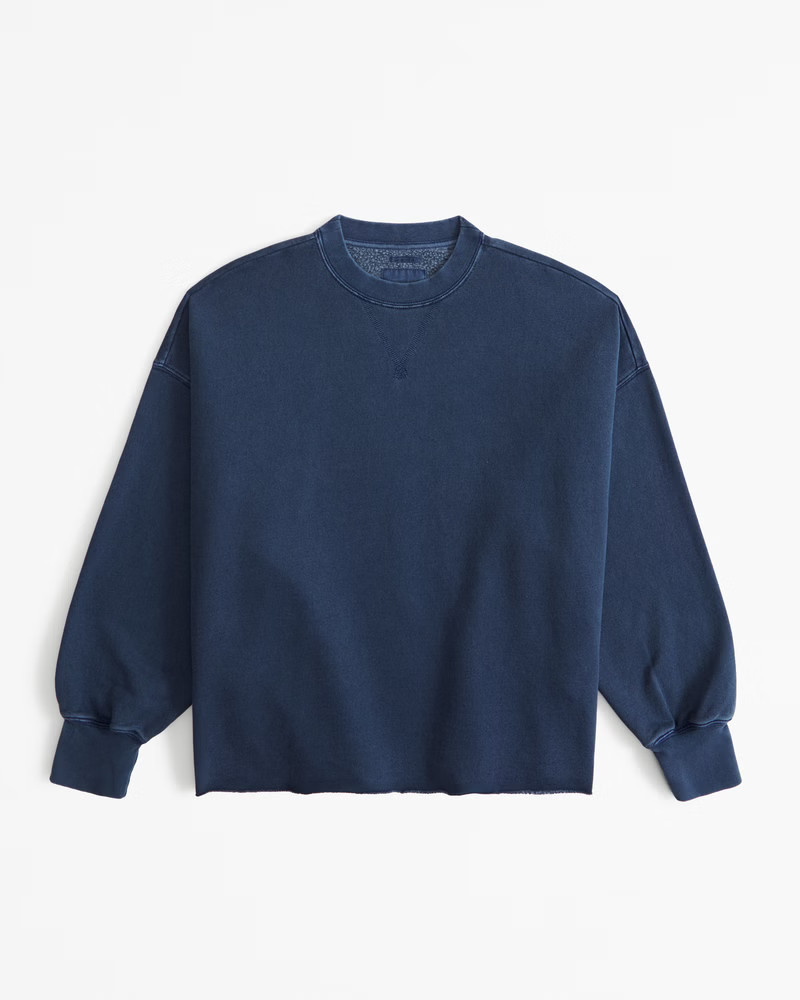 Women's Easy Clean Faced Classic Sunday Crew | Women's Tops | Abercrombie.com | Abercrombie & Fitch (US)