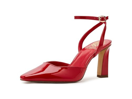 Vince Camuto Womens Galees Ankle Strap Pump Bright Flame 5 | Amazon (US)