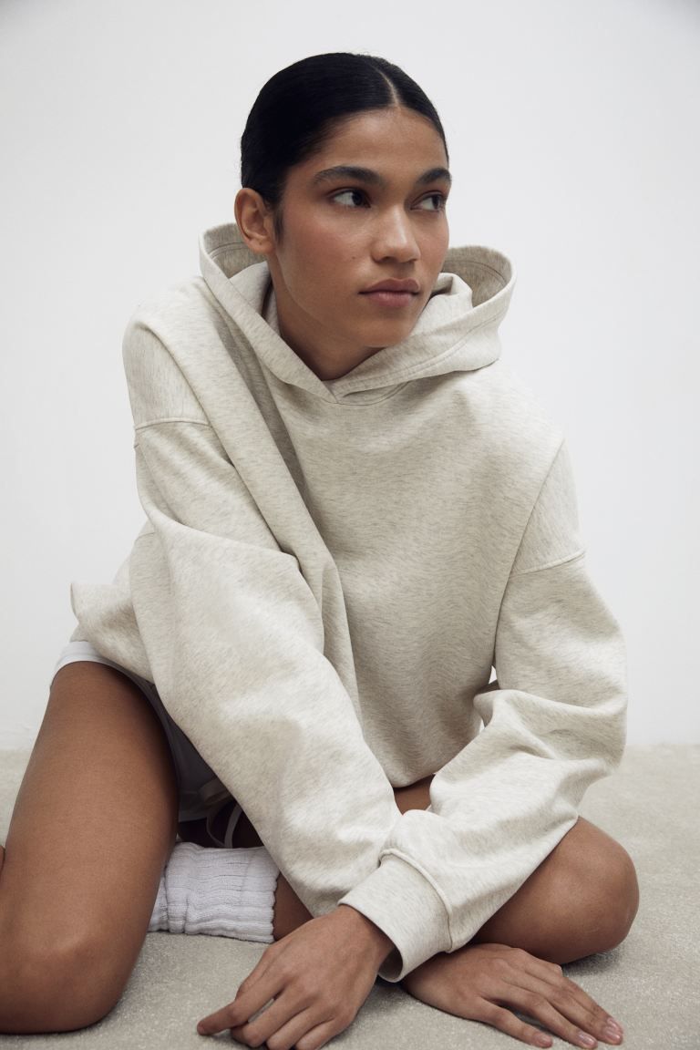 Drawstring-hem hoodie | H&M (UK, MY, IN, SG, PH, TW, HK)