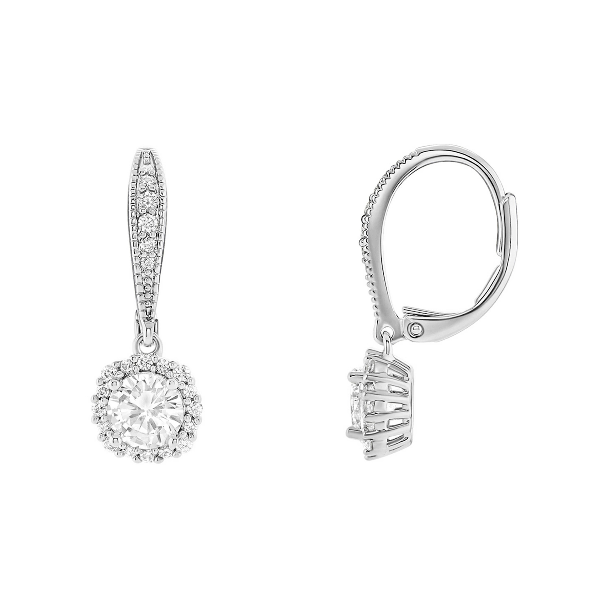 PRIMROSE Pave Cubic Zirconia Leverback Drop Earrings | Kohl's