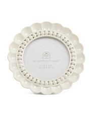 4x4 Round Scalloped Tabletop Picture Frame | TJ Maxx