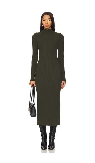 Stitches & Stripes Maude Maxi Dress in Olive. - size S | Revolve Clothing (Global)