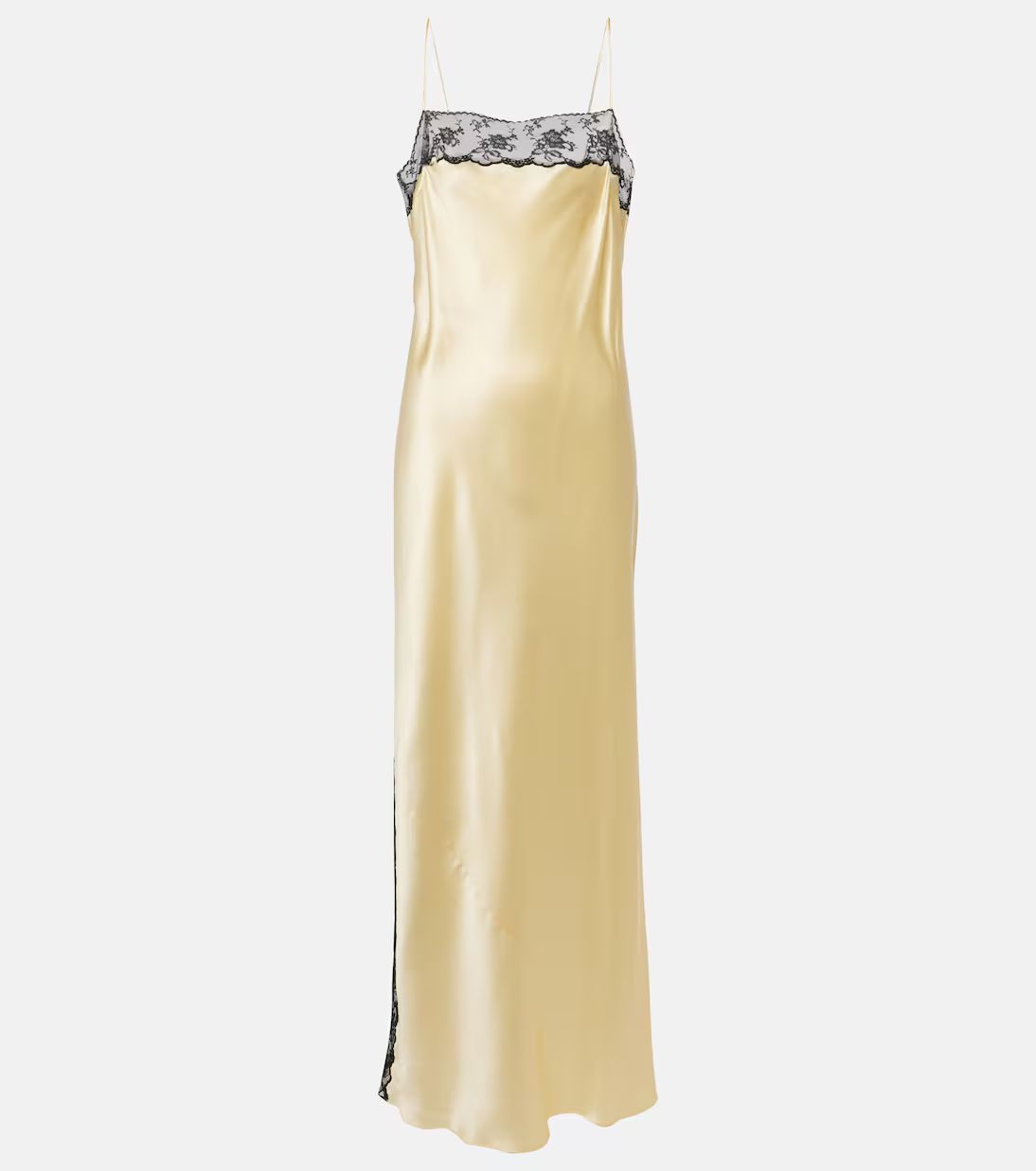 Aries lace-trimmed silk slip dress | Mytheresa (UK)
