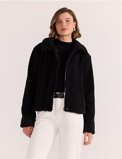 Staple the Label Tate Sherpa Jacket | David Jones | David Jones (Australia & New Zealand)