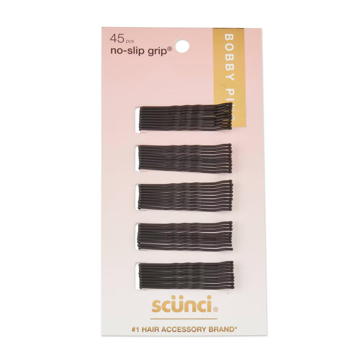 scünci No-Slip Grip Bobby Pins - Matte Black - All Hair - 45pk | Target