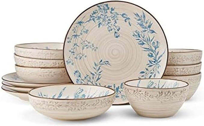 Pfaltzgraff Bella 12 Piece Dinnerware Set, Service For 4, Multicolor | Amazon (US)