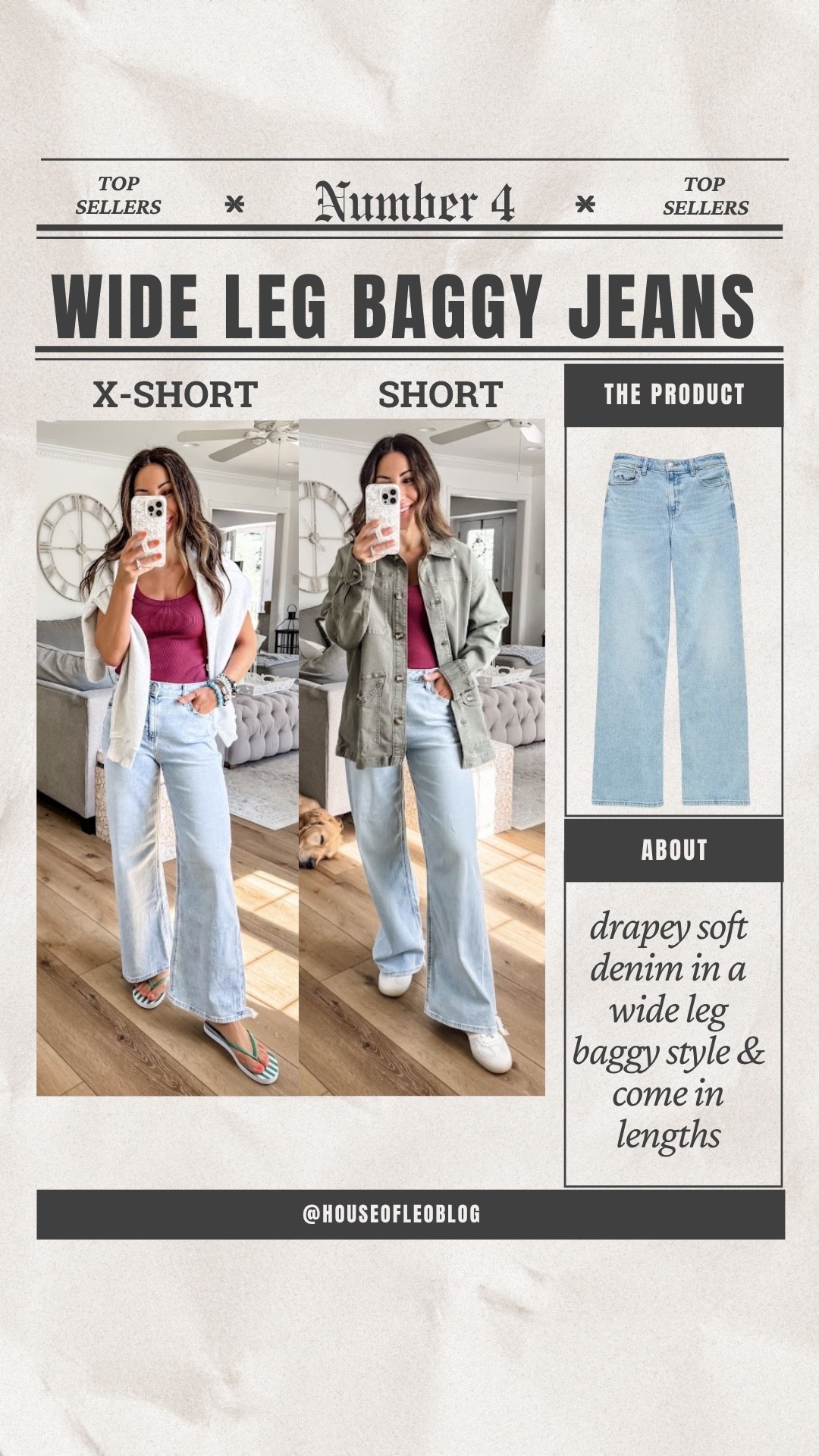 Left jeans 0 x-short. Right jeans 0 short. Baggy jeans, wide leg, jeans, American Eagle jeans.

#LTKOver40 #LTKPetite #LTKSaleAlert