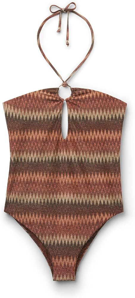 CALZEDONIA One Piece Swimsuit Golden Chevron | Amazon (US)