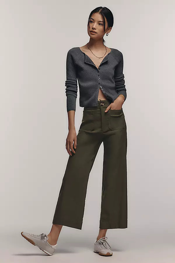 The Colette Magic Fabric Crop Wide-Leg Pants by Maeve | Anthropologie (US)