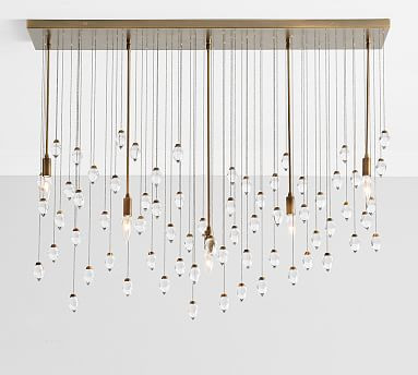 Menton Glass Linear Chandelier | Pottery Barn (US)