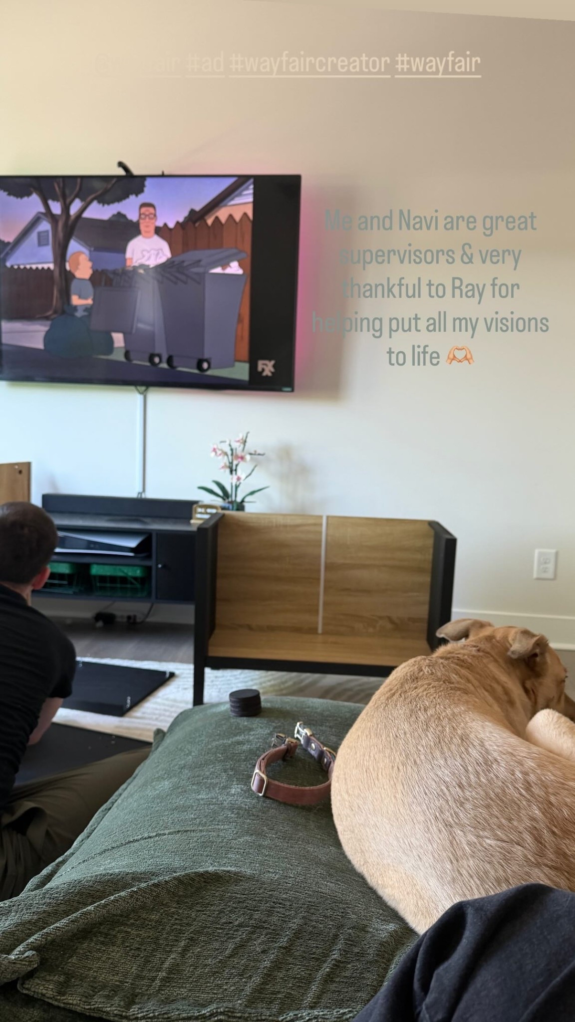 Me and Navi are great supervisors & very thankful to Ray for helping put all my visions to life 🫶🏼 @wayfair #ad #wayfaircreator #wayfair