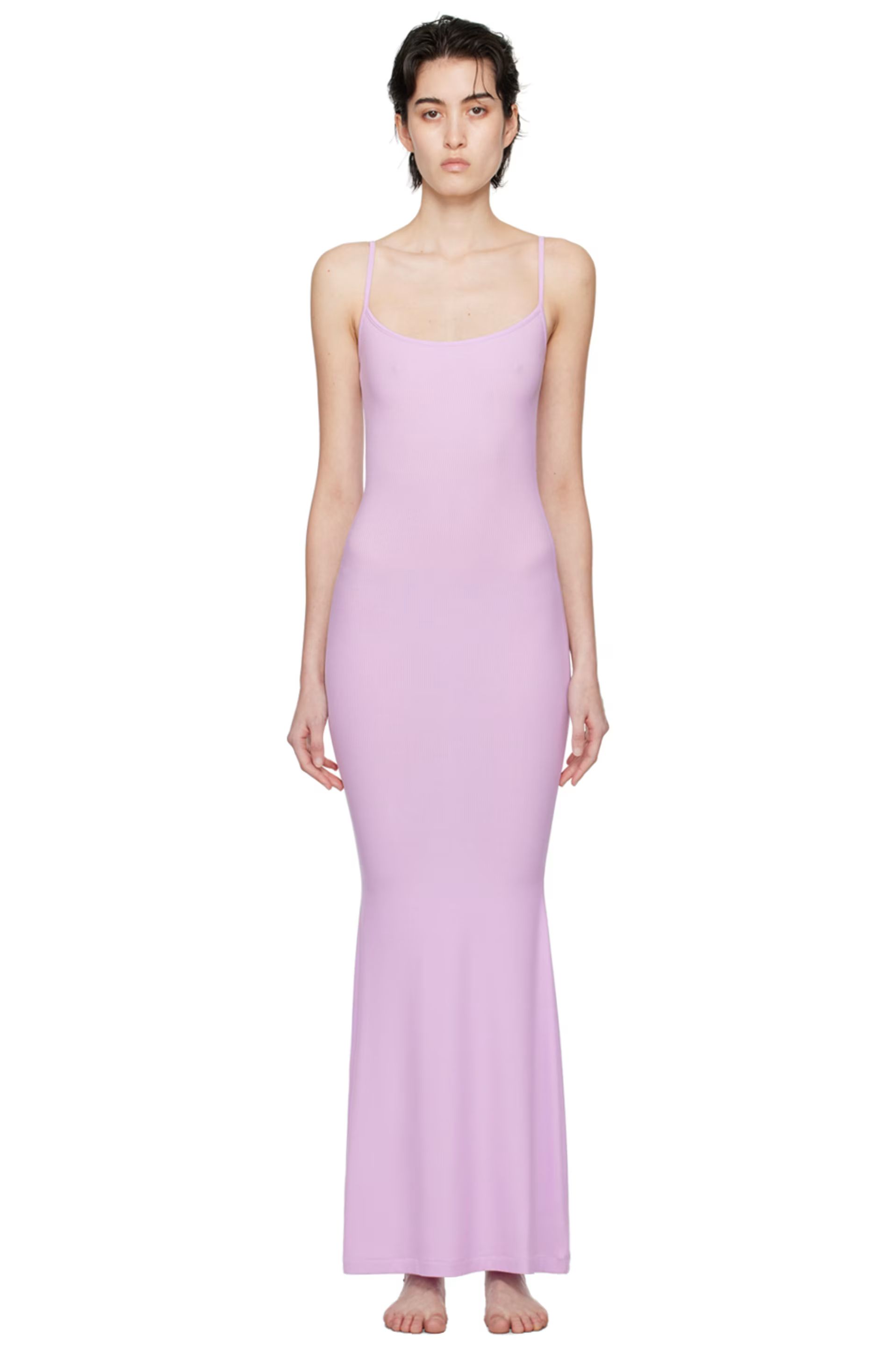 Purple Soft Lounge Long Slip Maxi Dress | SSENSE