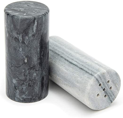 Fox Run White and Black Marble Salt and Pepper Shaker Set, Set of 2 | Amazon (US)