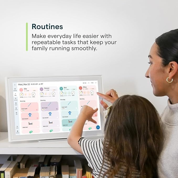 Skylight Calendar: 15-inch Wall Planner Digital Calendar & Chore Chart, Smart Touchscreen Interac... | Amazon (US)