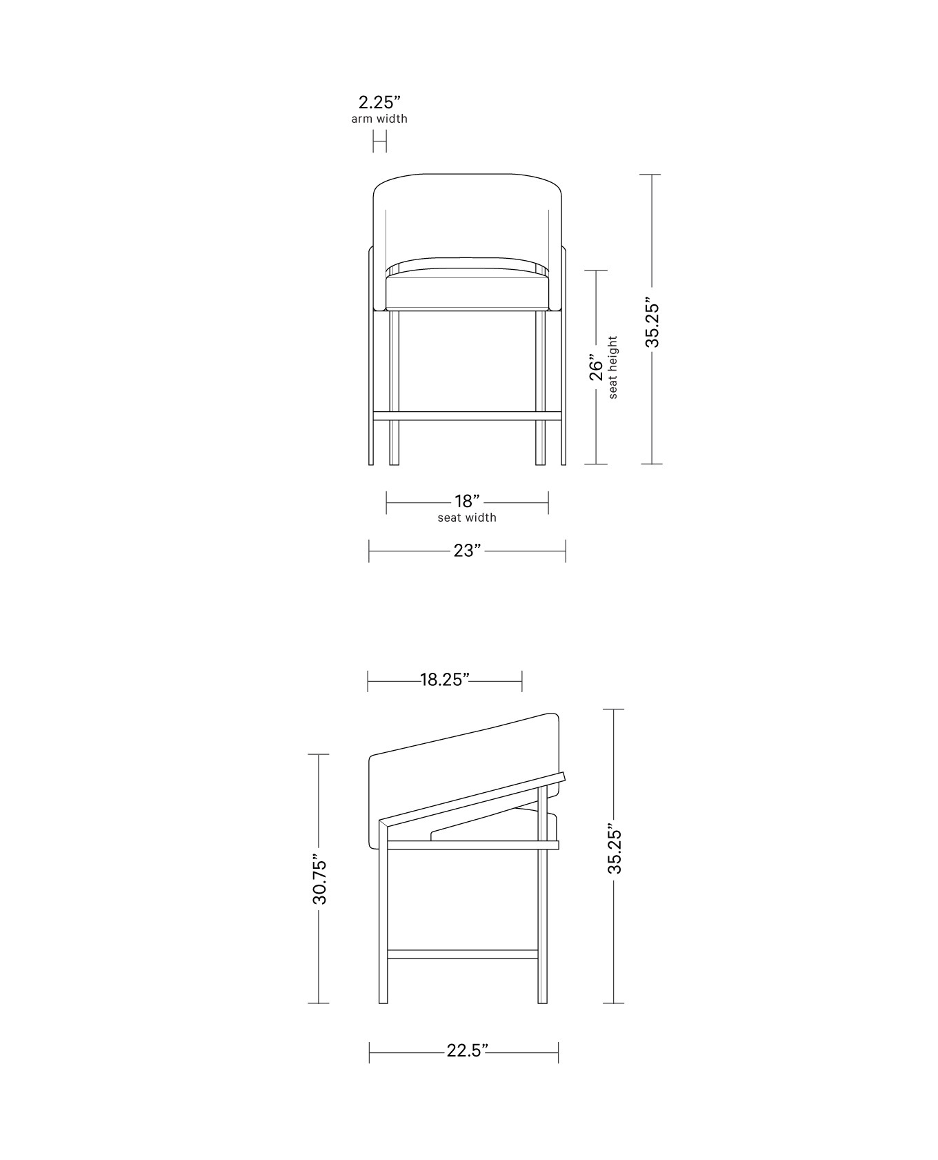 Mina Metal Framed Upholstered Stool | Interior Define